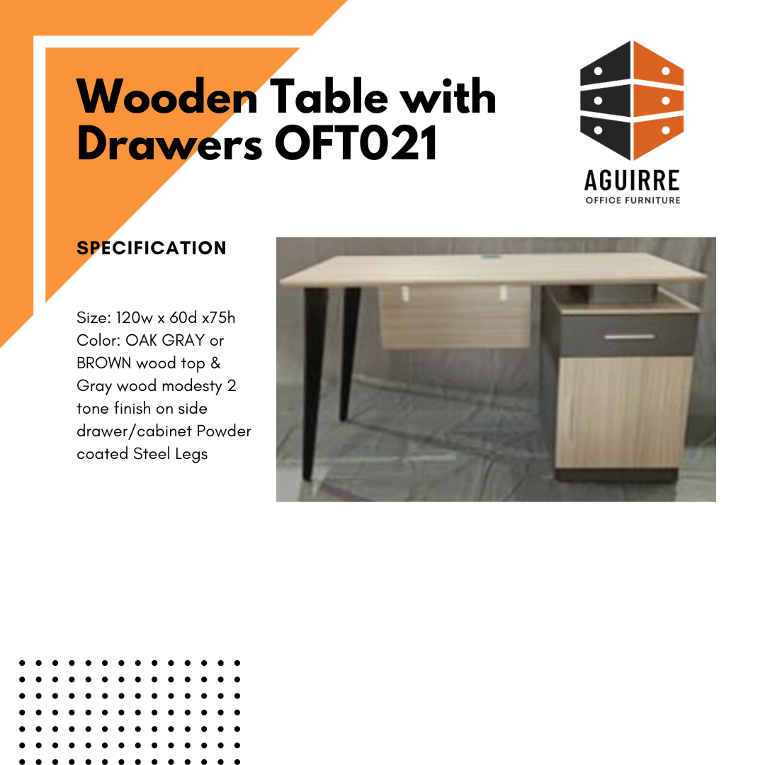 Wooden Table with Drawers OFT021