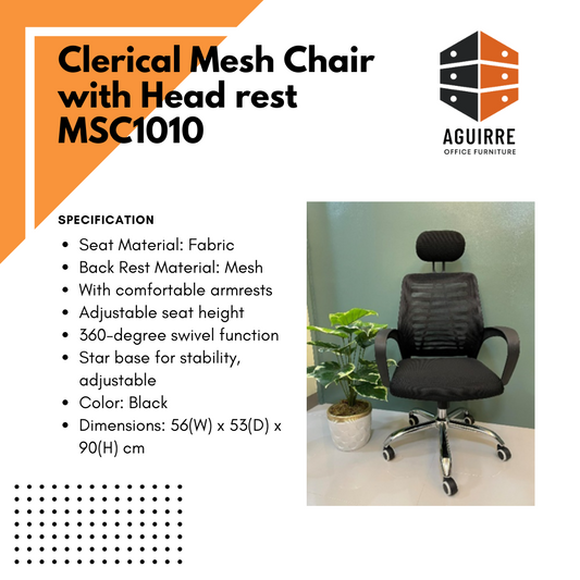 Clerical Mesh Chair with Head rest 1010