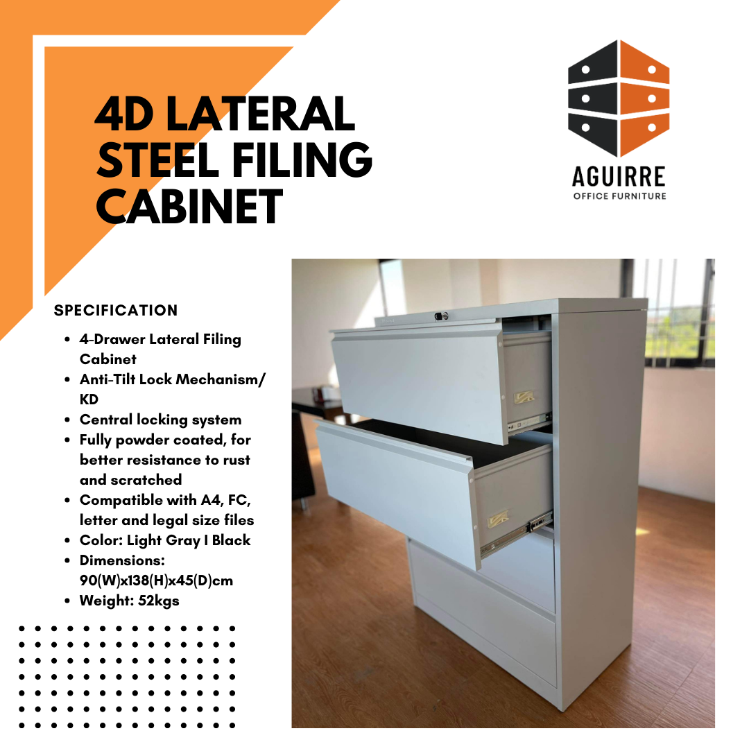 4D Lateral Steel Filing Cabinet – Aguirre Office Furniture