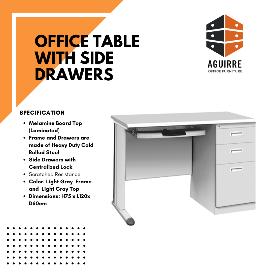 Office Table with Side Drawers OFT001 – Aguirre Office Furniture
