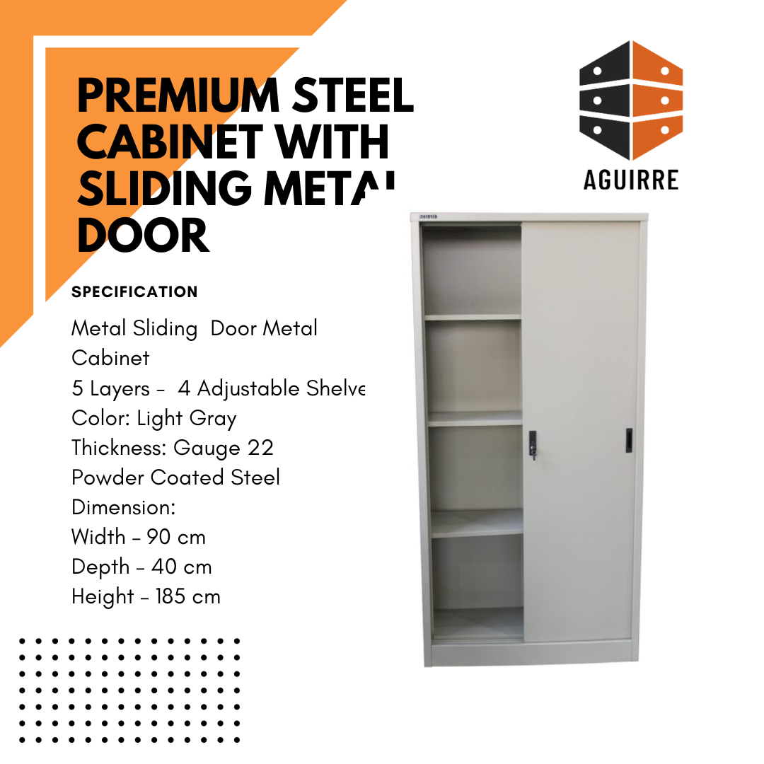 PREMIUM STEEL CABINET WITH SLIDING METAL DOOR