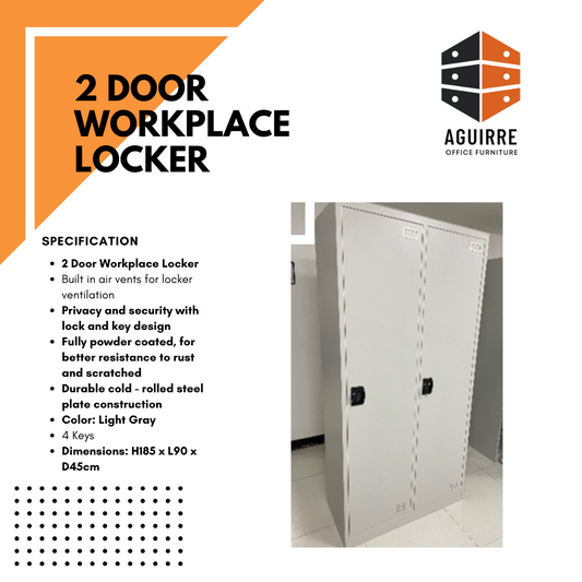 2 DOOR WORKPLACE LOCKER