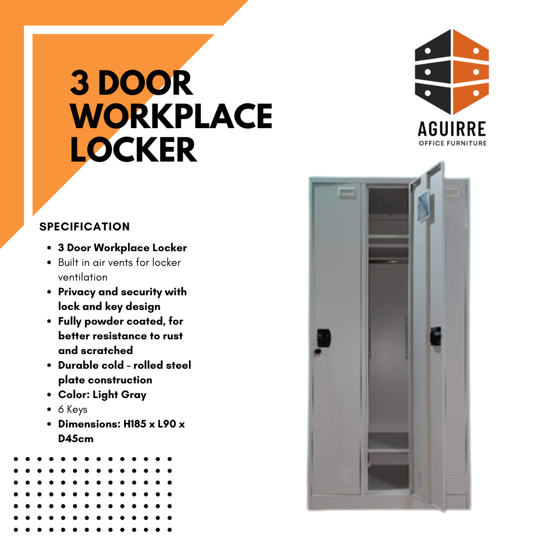 3 DOOR WORKPLACE LOCKER