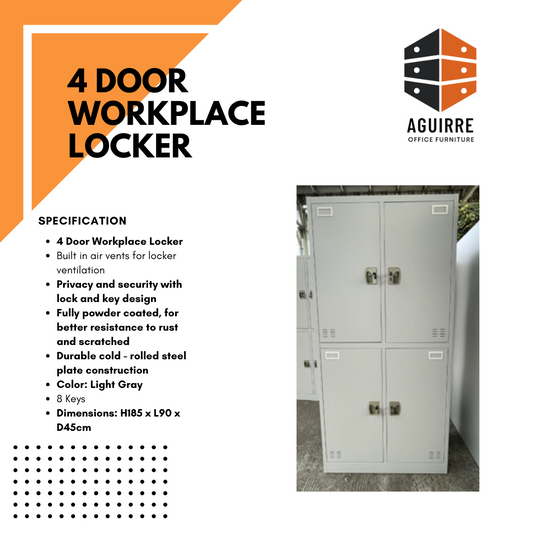 4 DOOR WORKPLACE LOCKER