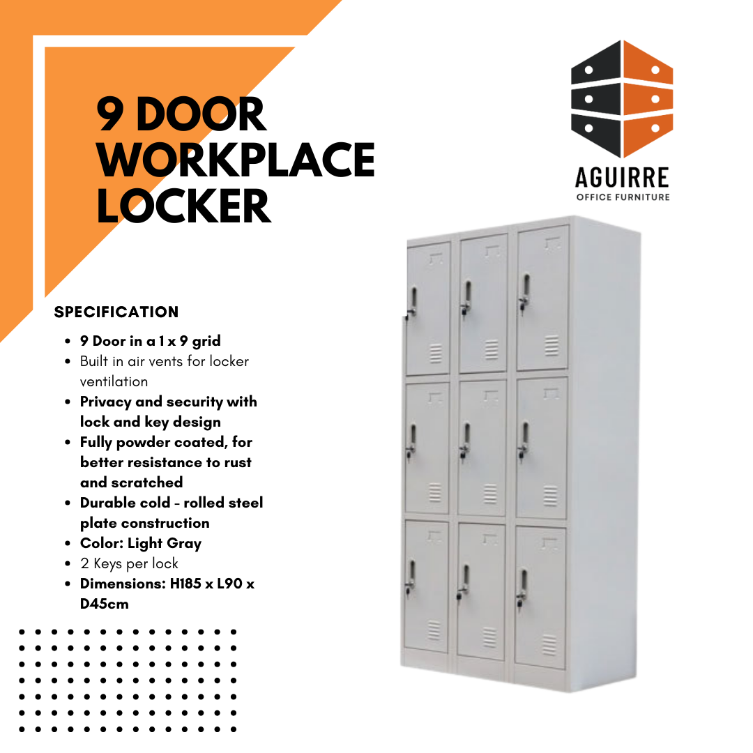 9 DOOR WORKPLACE LOCKER